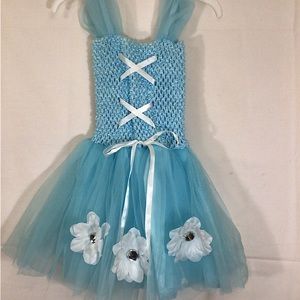 Princess Impressions Little Girl 2-3 Princess Costume Frozen Elsa Ribbon Flowers